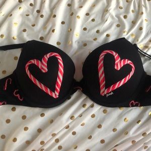 PINK candy cane bra
